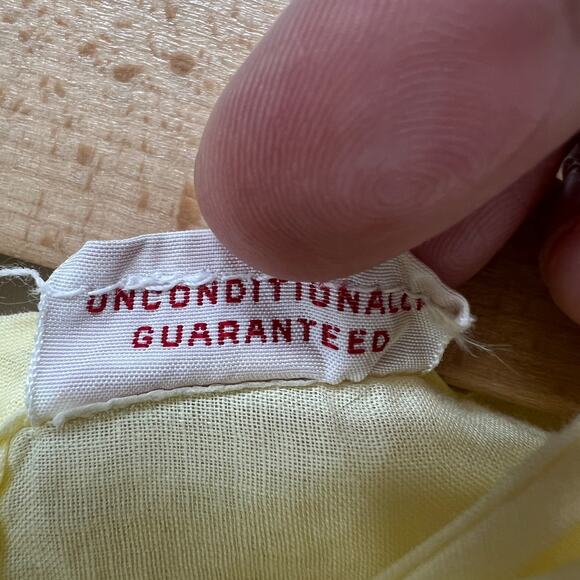 AMERICAN VINTAGE 3-6 Months Young Life Yellow Baby Doll Dress Floral Embroidered - Picture 9 of 9